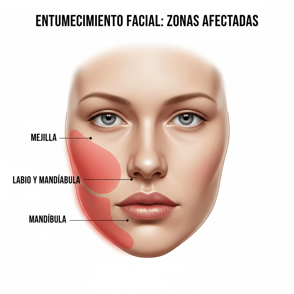 Entumecimiento en el rostro