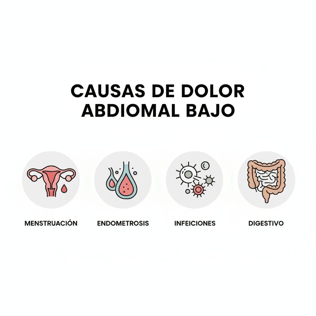Causas frecuentes del dolor abdominal bajo en mujeres