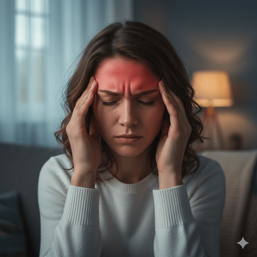 Dolor de cabeza en la frente