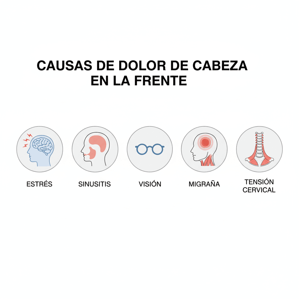 Causas del dolor de cabeza en la frente