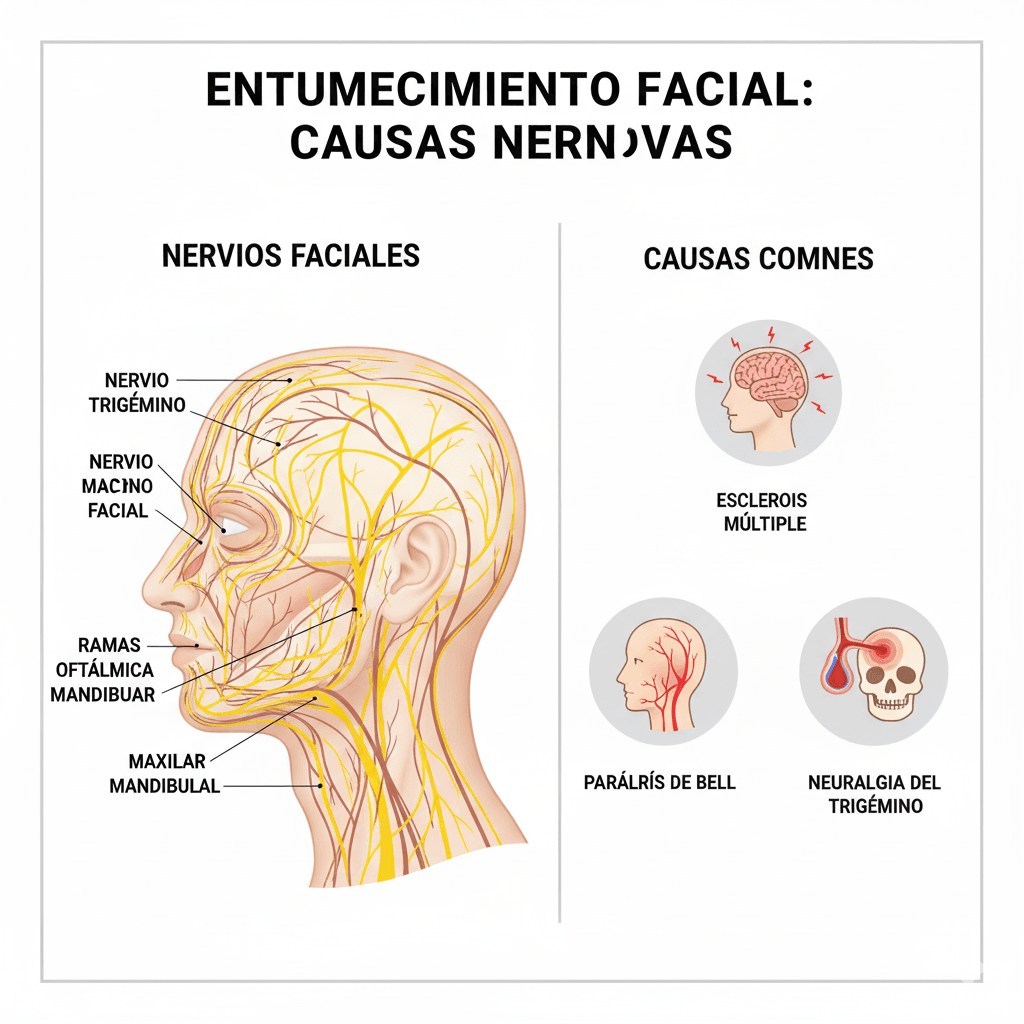 Causas más comunes de entumecimiento en el rostro