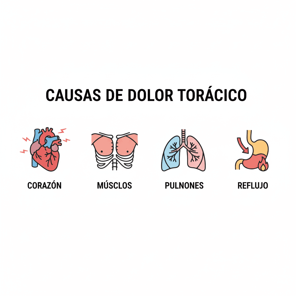 Causas frecuentes del dolor en el lado izquierdo del pecho