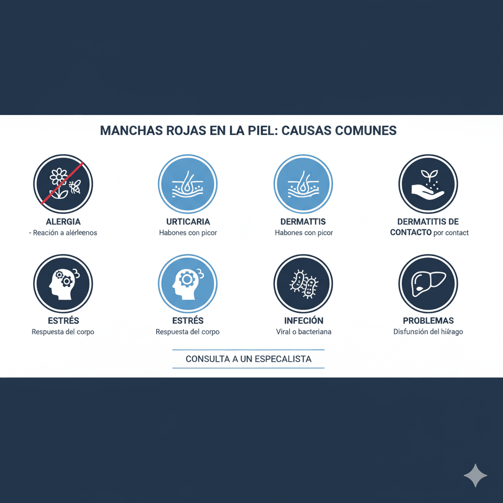 Principales causas de manchas rojas en la piel