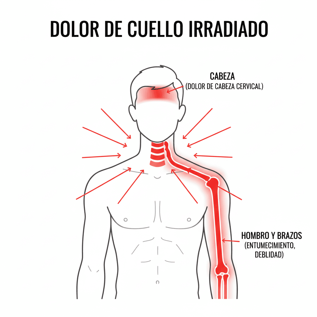 Síntomas asociados al dolor en el cuello